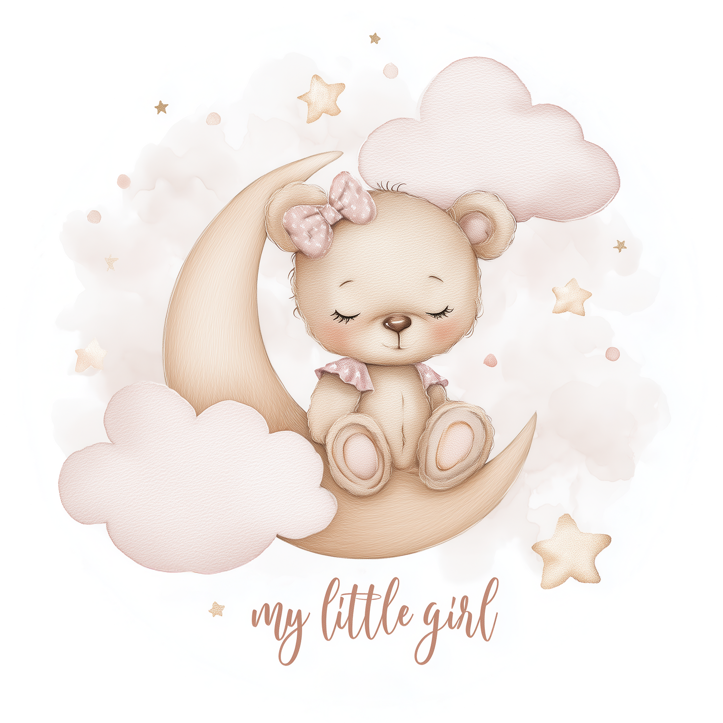 My Little Girl – Runder Wandsticker selbstklebend | Wall of Nova