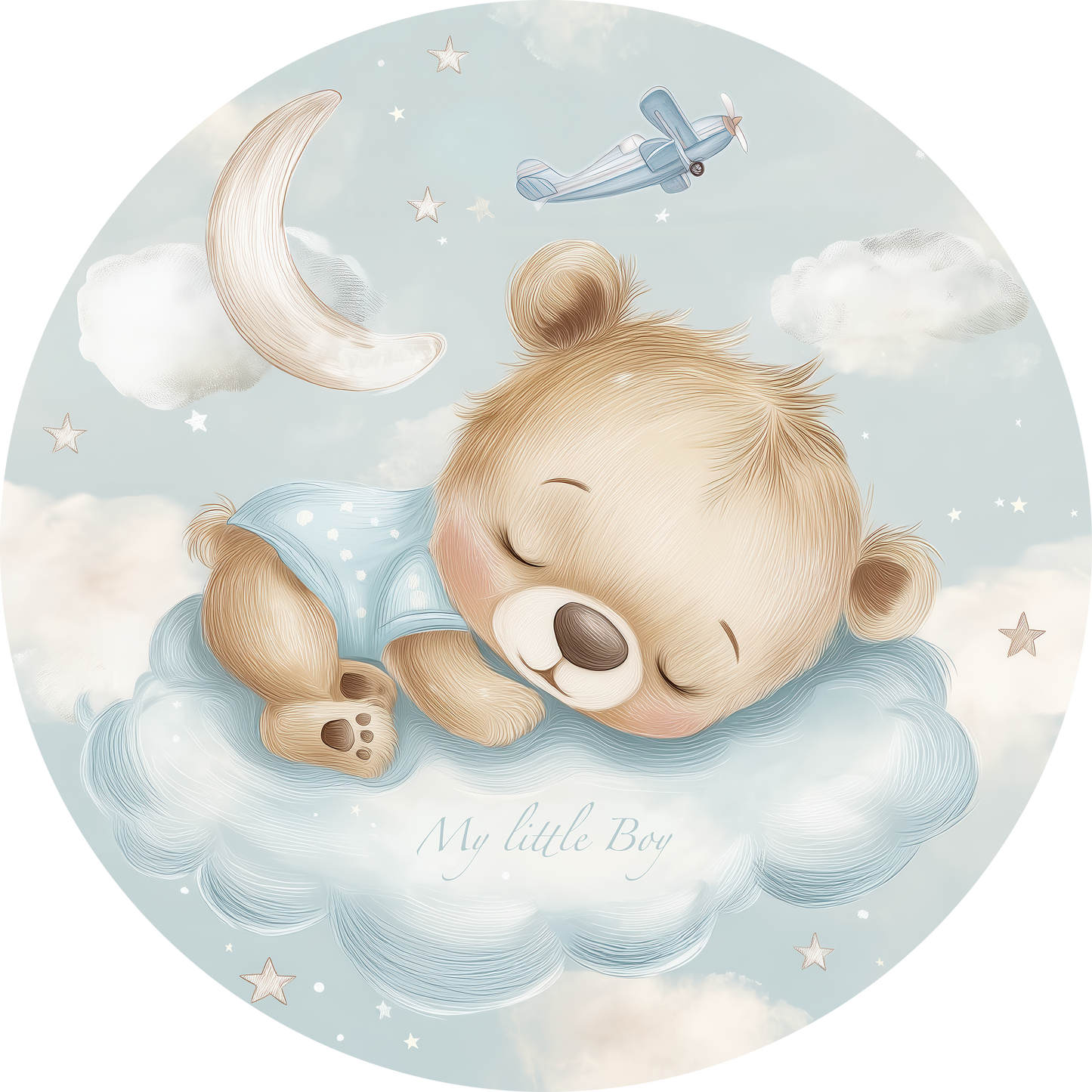 My little Boy - Runder Wandsticker selbstklebend | Wall of Nova