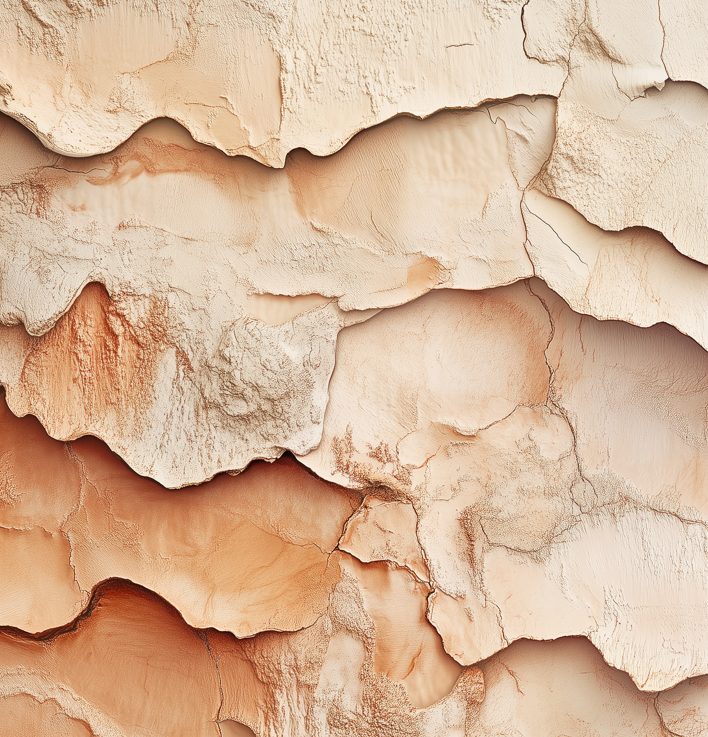 Terracotta Flow - Selbstklebende Tapete mit Tonstruktur in warmen Erdfarben