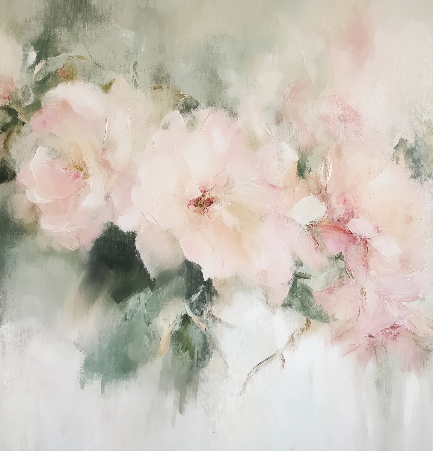 Hauch von Rosa – Florale Aquarell-Tapete mit sanften Rosétönen