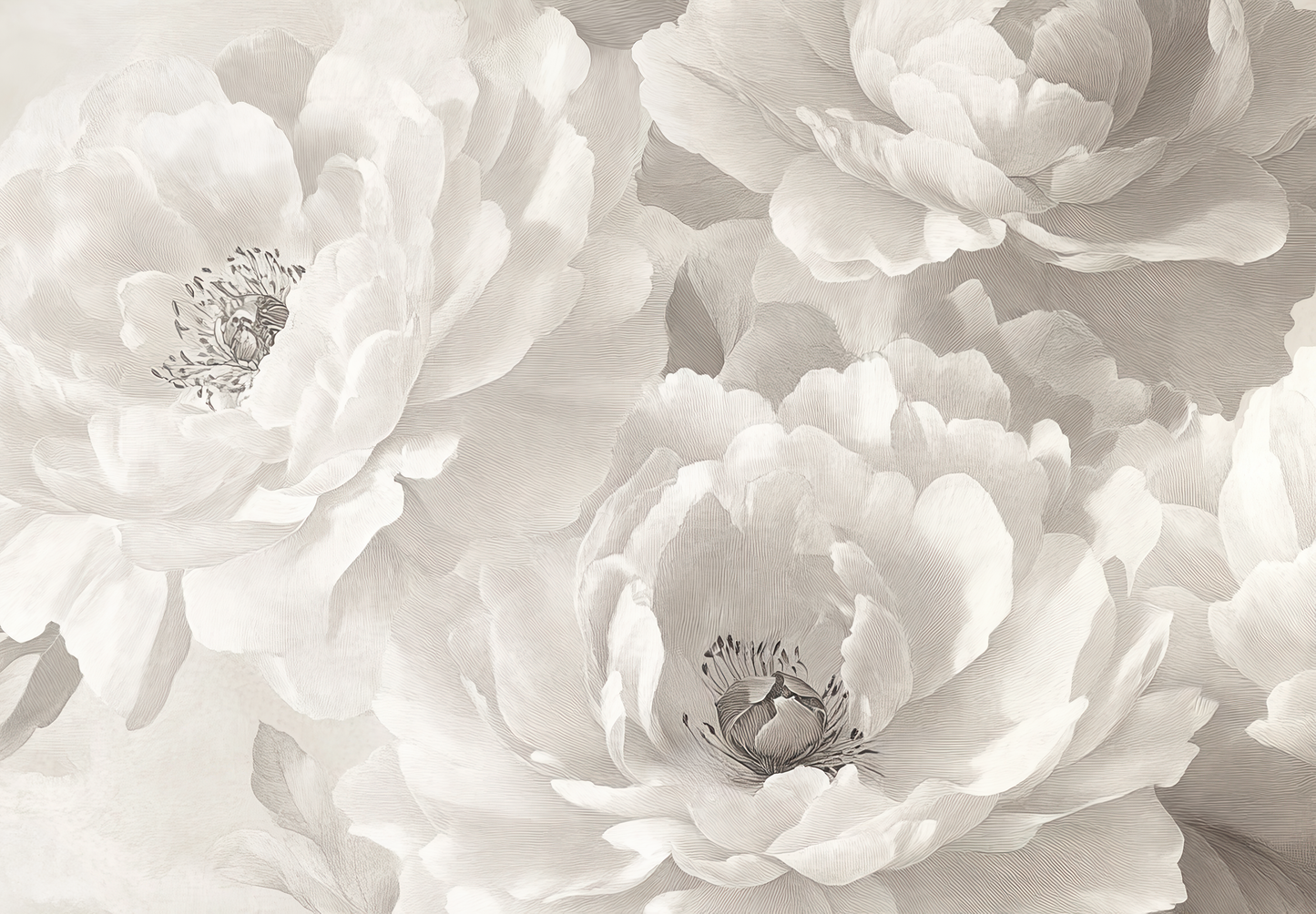 Flower poetry in sepia