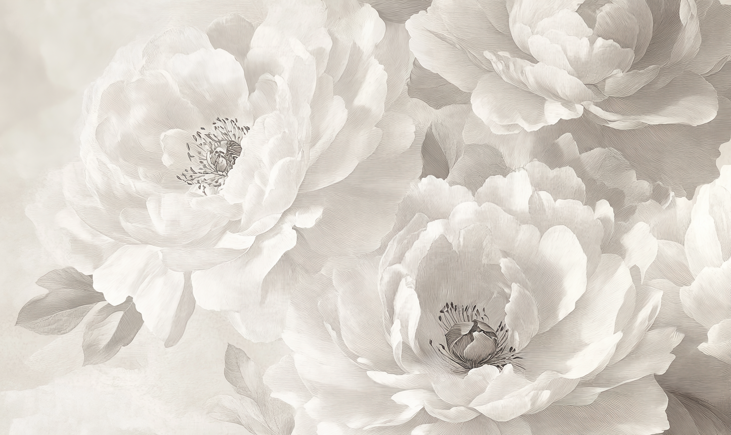 Flower poetry in sepia