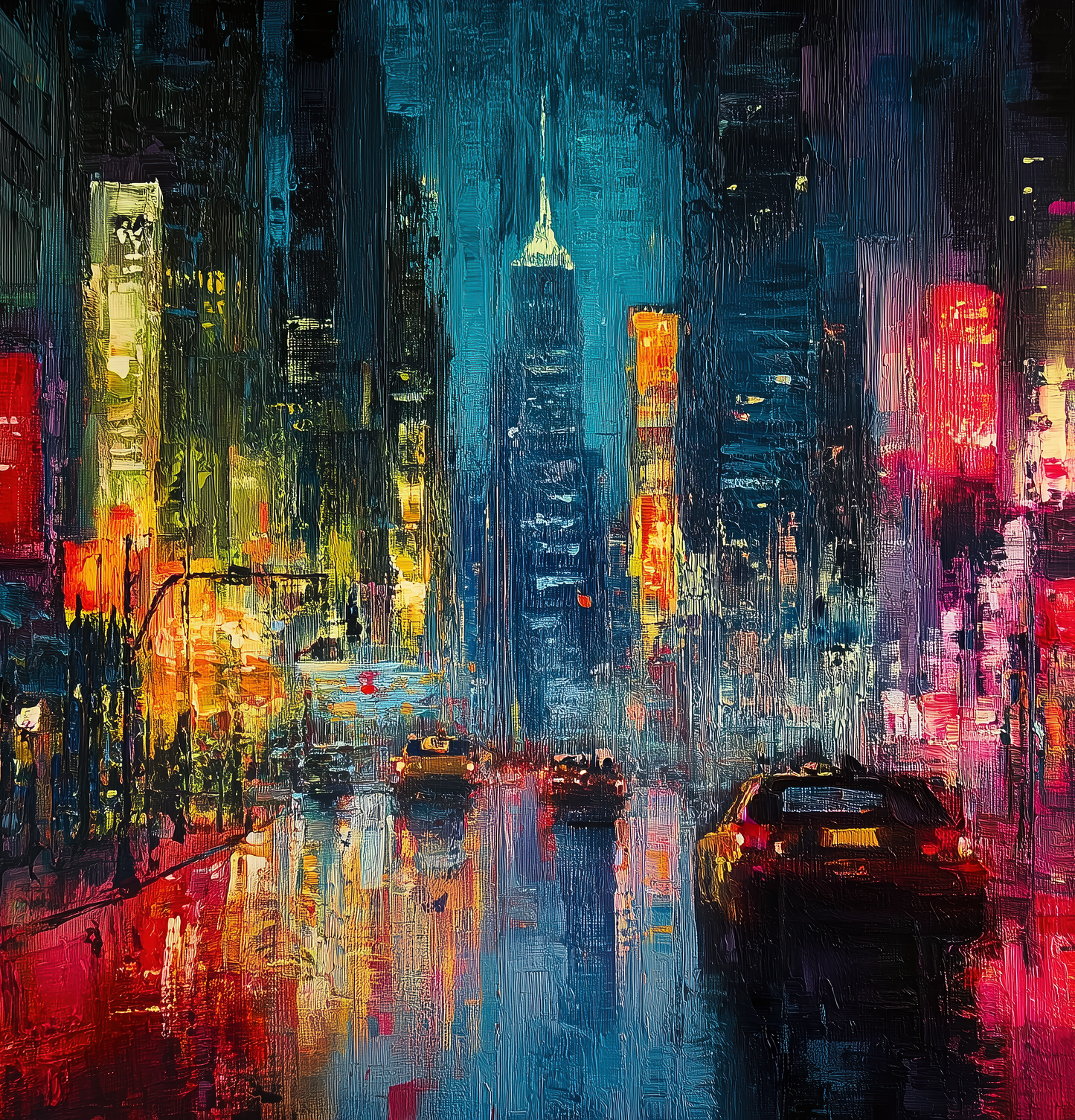 Neon Nights – Großstadtenergie als Wandkunst