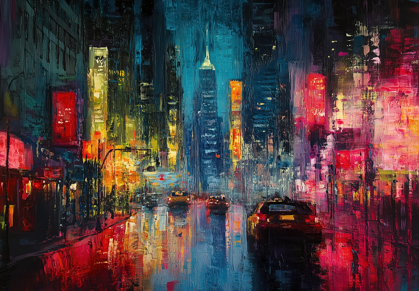 Neon Nights – Großstadtenergie als Wandkunst