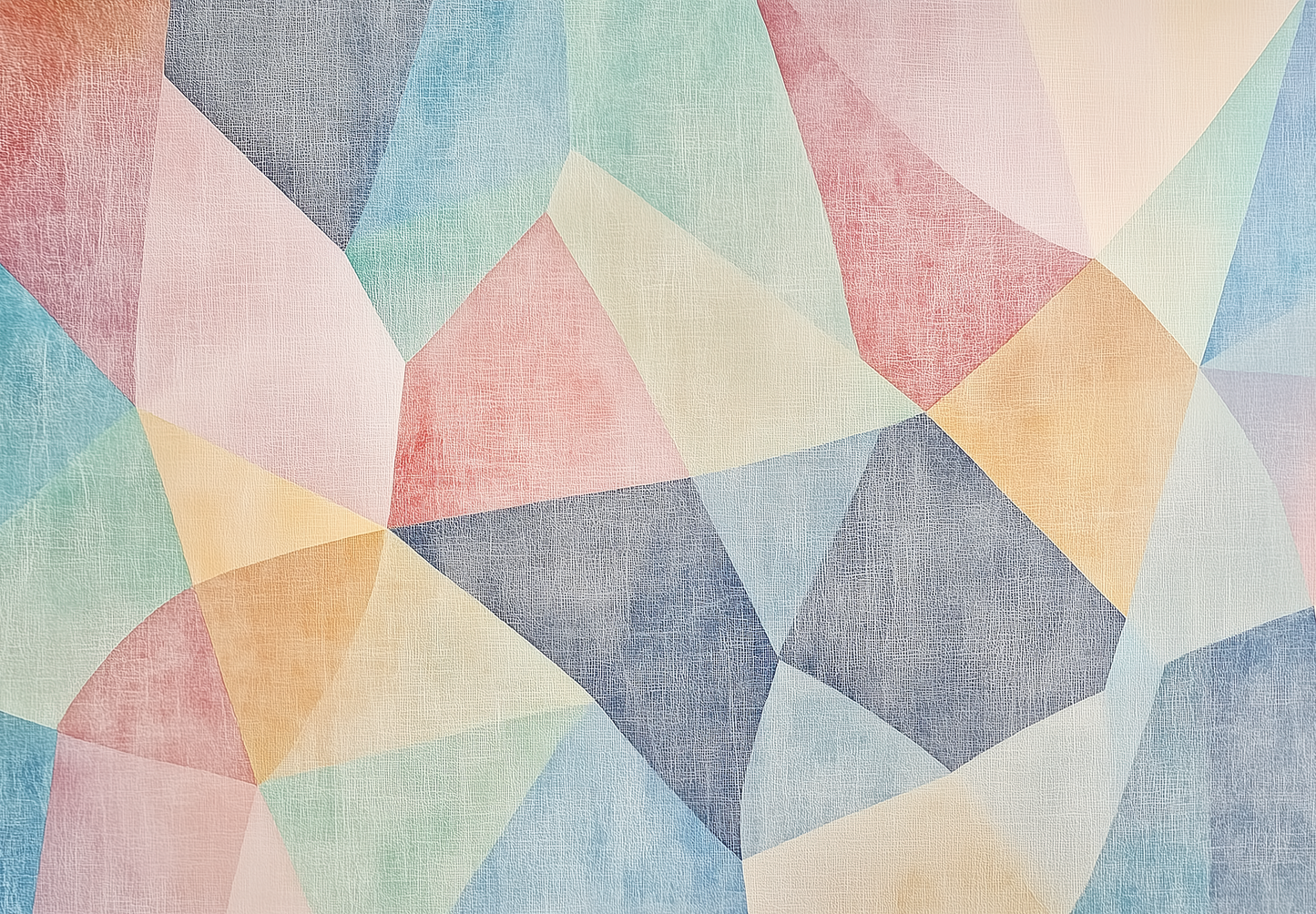 Pastellmosaik – Selbstklebende Tapete in Aquarell-Optik mit geometrischer Leichtigkeit