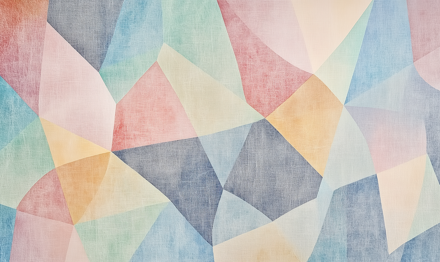 Pastellmosaik – Selbstklebende Tapete in Aquarell-Optik mit geometrischer Leichtigkeit