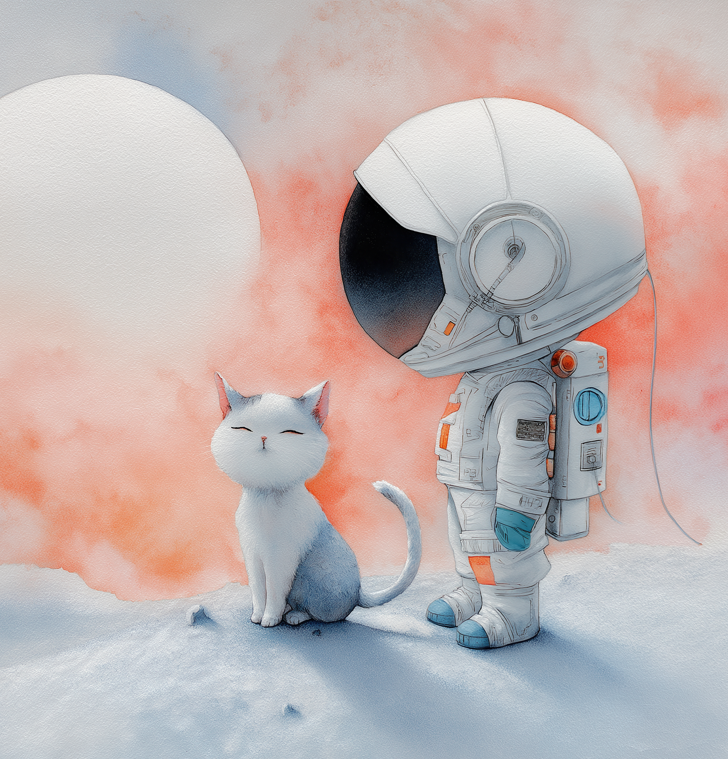 Dream journey with moon friends – self-adhesive wallpaper for the children's room