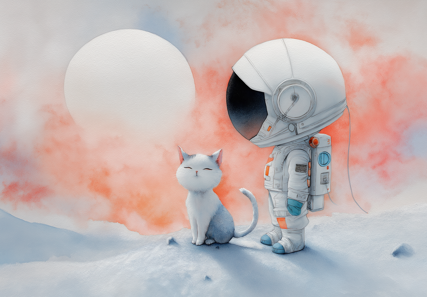 Dream journey with moon friends – self-adhesive wallpaper for the children's room
