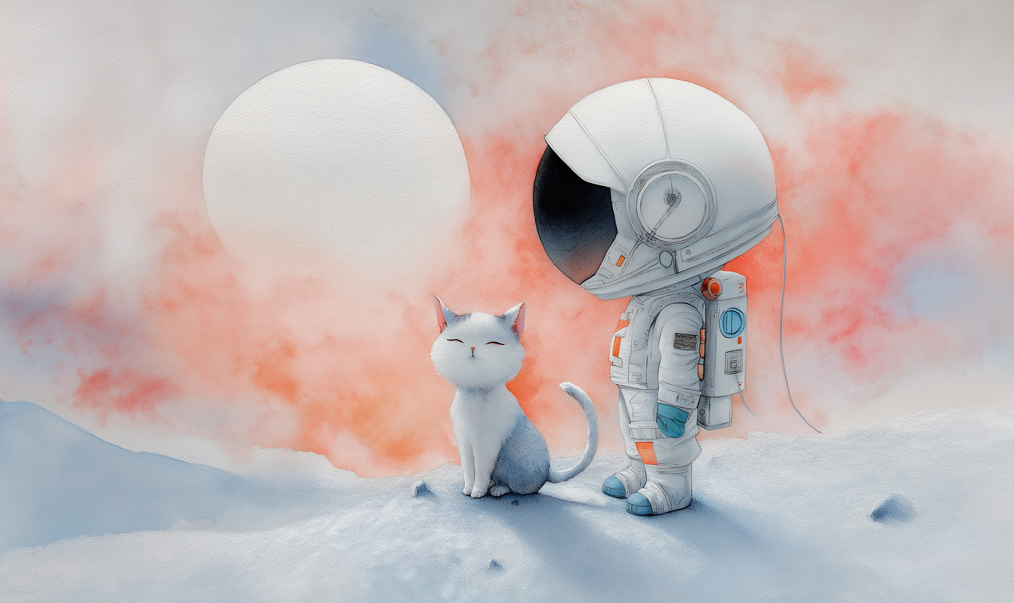Dream journey with moon friends – self-adhesive wallpaper for the children's room