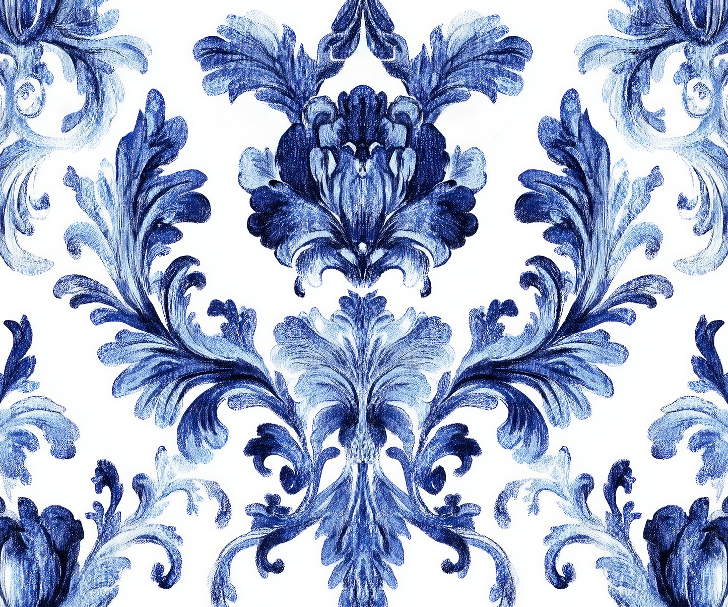 Château Bleu – Selbstklebende Tapete im französischen Ornamentstil