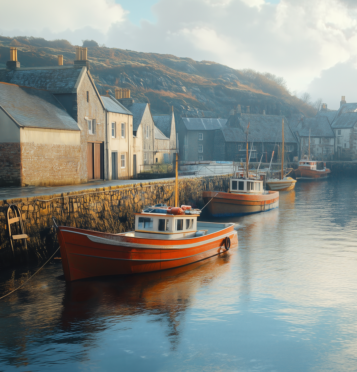 Harbour Haze – Selbstklebende Tapete im maritimen Cottage-Stil