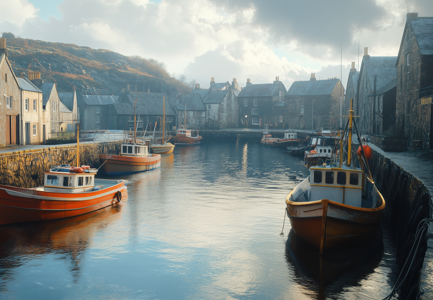 Harbour Haze – Selbstklebende Tapete im maritimen Cottage-Stil