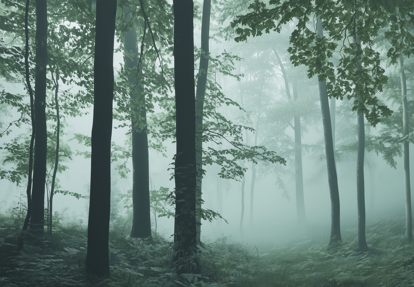 Forest Whisper – Selbstklebende Tapete im Biophilic Design