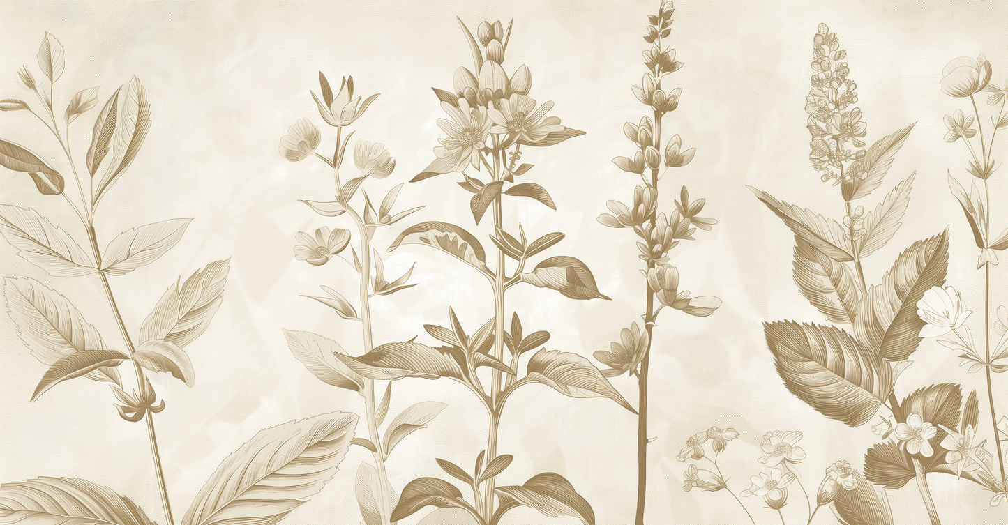 Herbarium Classic – Selbstklebende Tapete | Wall of Nova