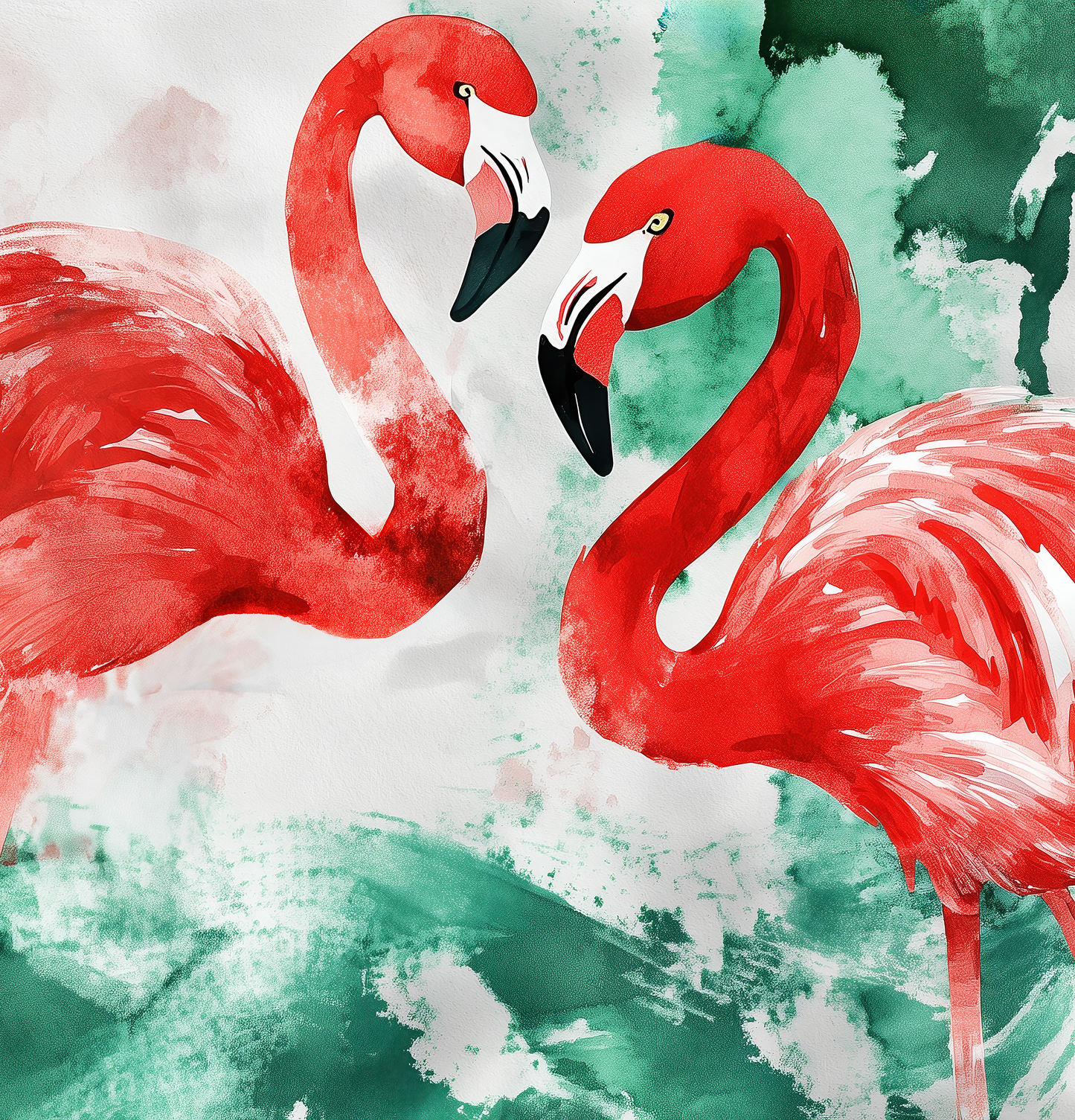 Flamingo Fiesta – Self-adhesive digital wallpaper with exotic flamingo motif