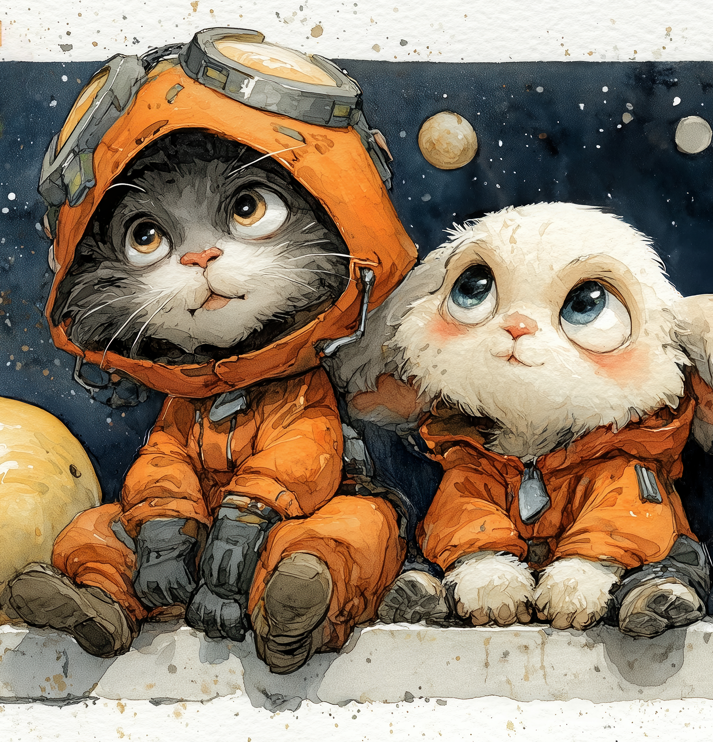 Cosmo Crew – Digitale Kindertapete mit tierischer Astronautenbande