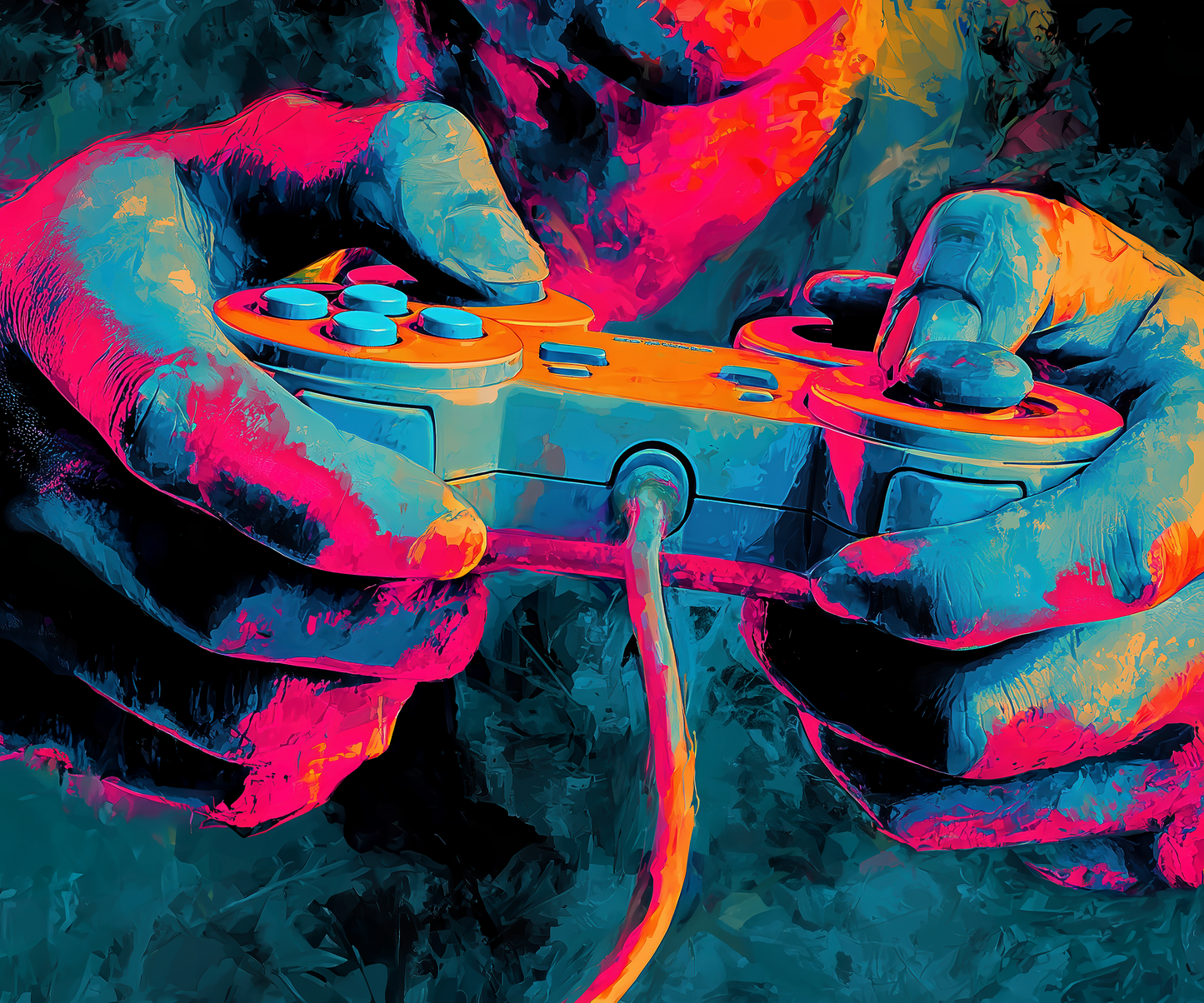 Neon Gamer - Self-adhesive Wallpaper | Wall of Nova