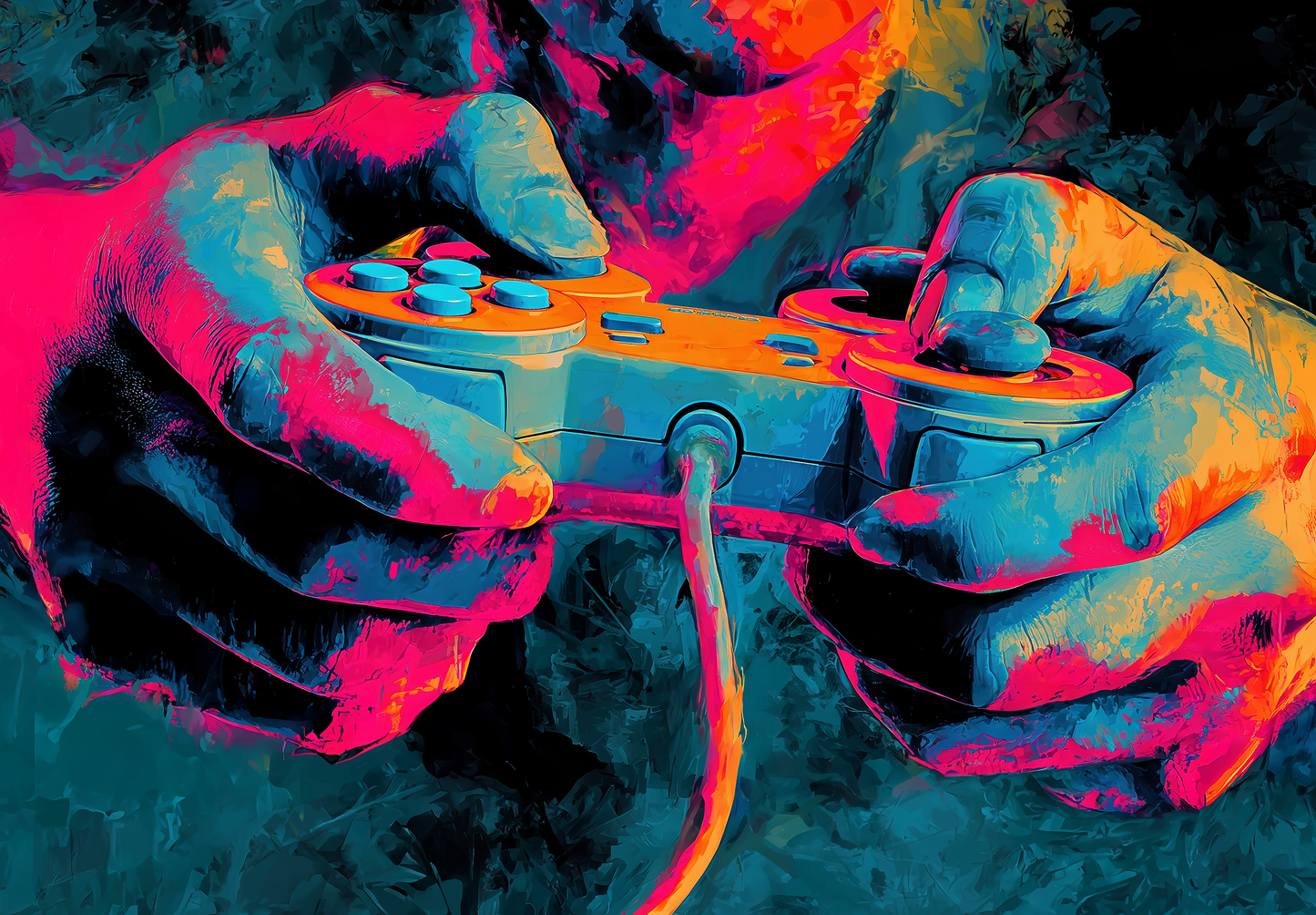 Neon Gamer - Self-adhesive Wallpaper | Wall of Nova