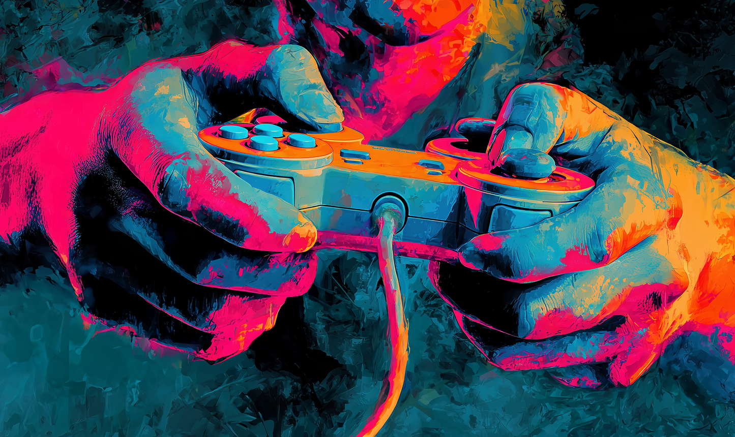 Neon Gamer - Self-adhesive Wallpaper | Wall of Nova