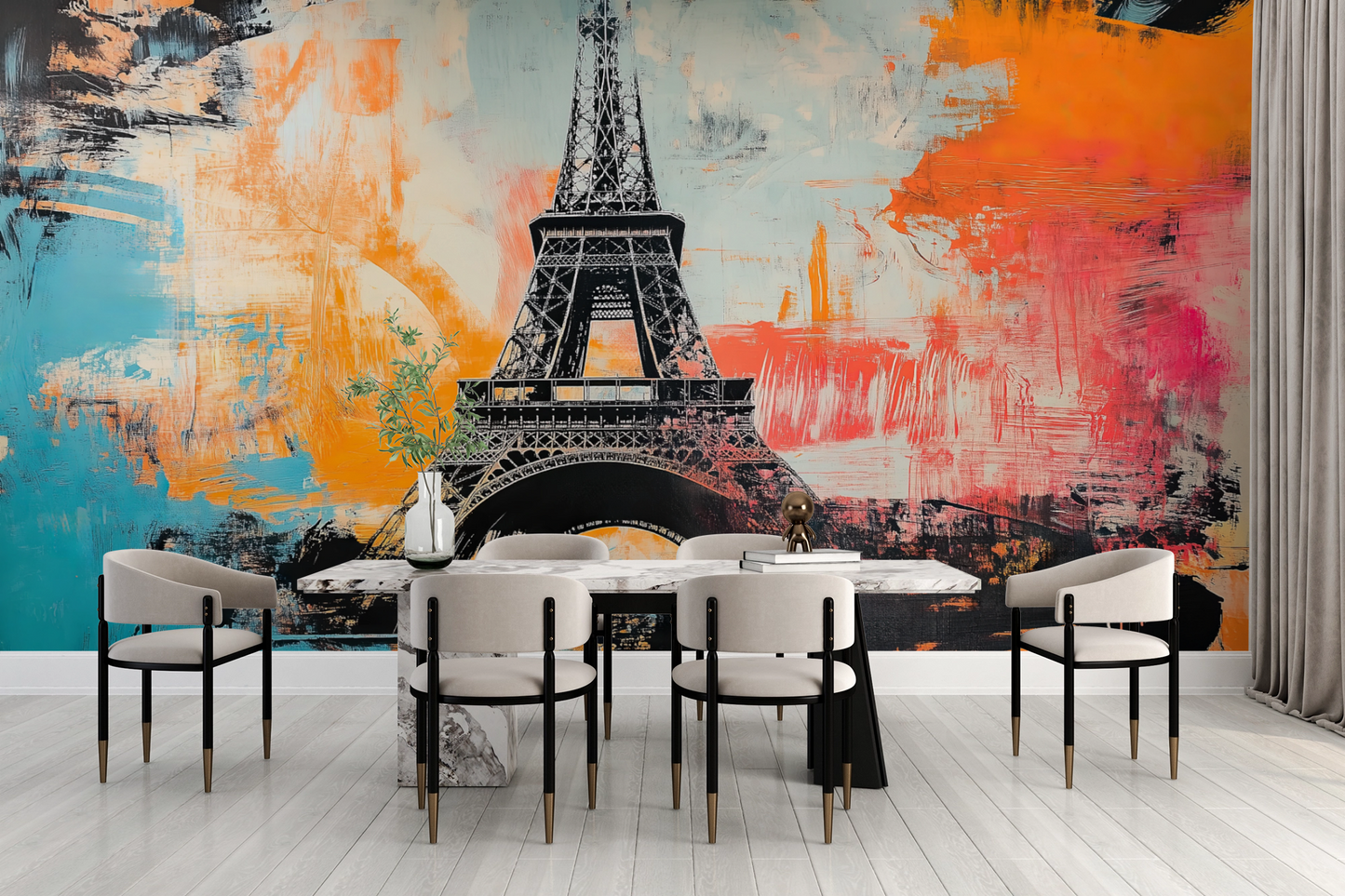 Paris Pop – Pop-Art Wandbild mit Eiffelturm-Motiv