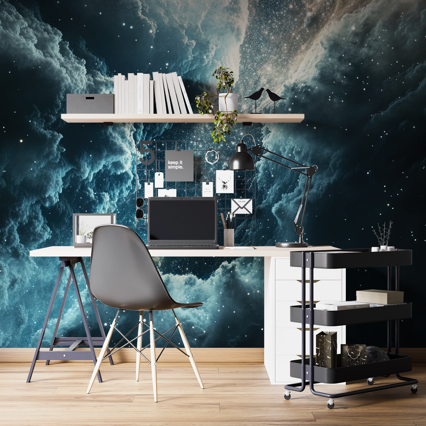 Galactic Silence – Mural with Star Nebula
