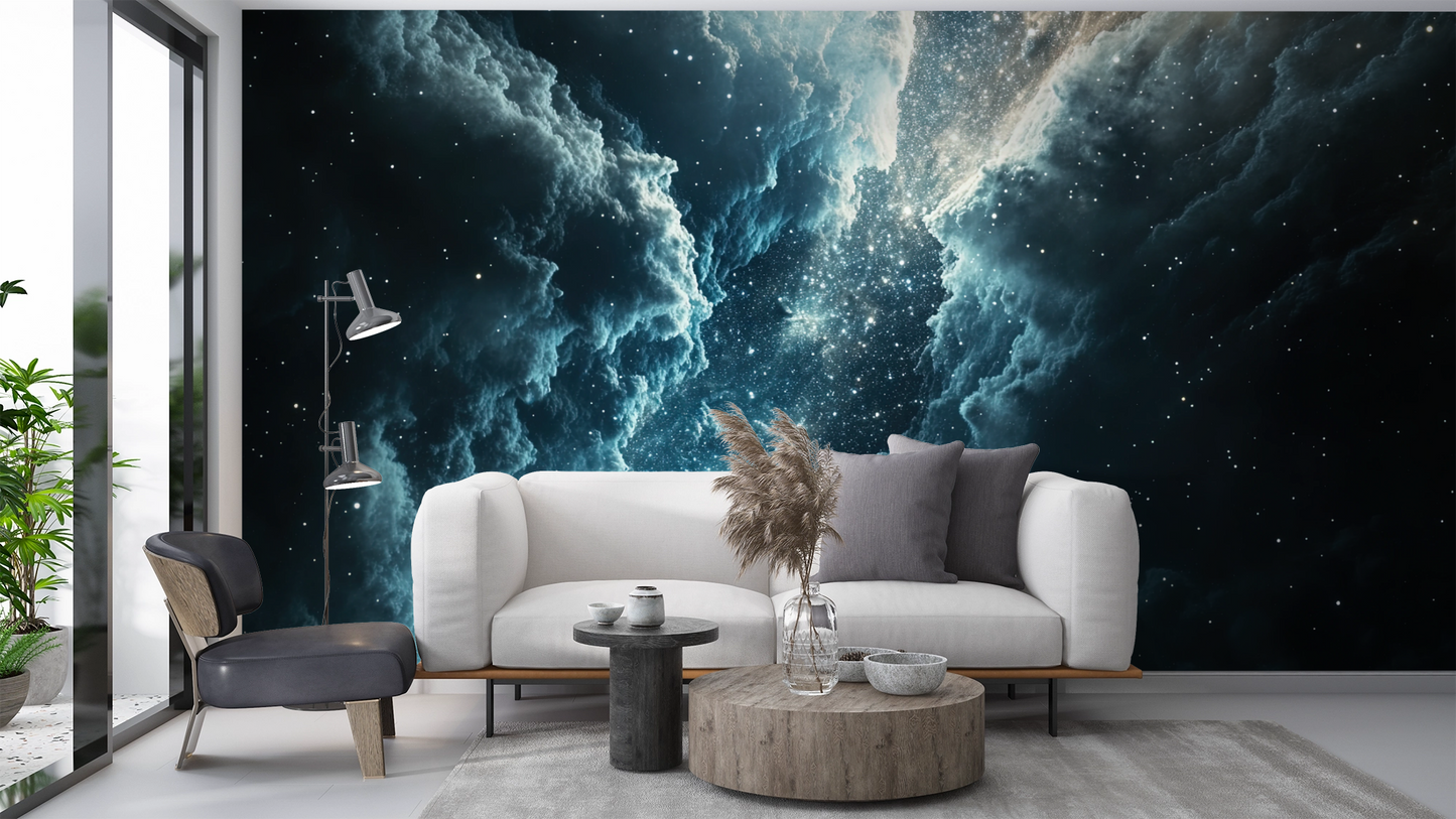 Galactic Silence – Mural with Star Nebula
