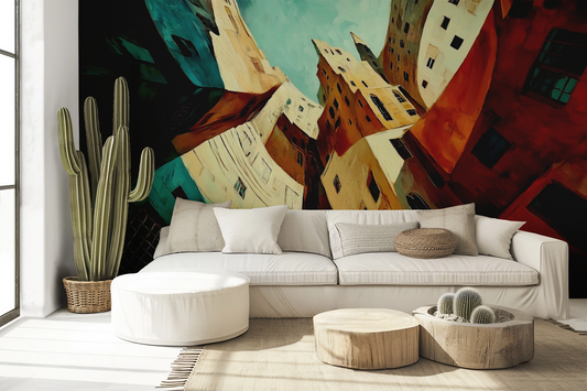Urban Kaleido – Self-adhesive photo wallpaper with architectural kaleidoscope effect