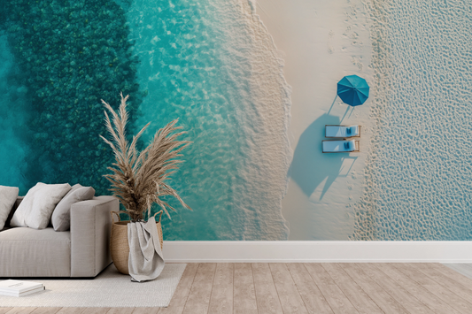 Beach tranquility – digital wall design with a holiday feeling