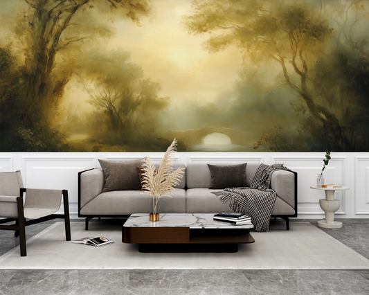 Clairvallon – Self-adhesive wallpaper with a French landscape in soft light