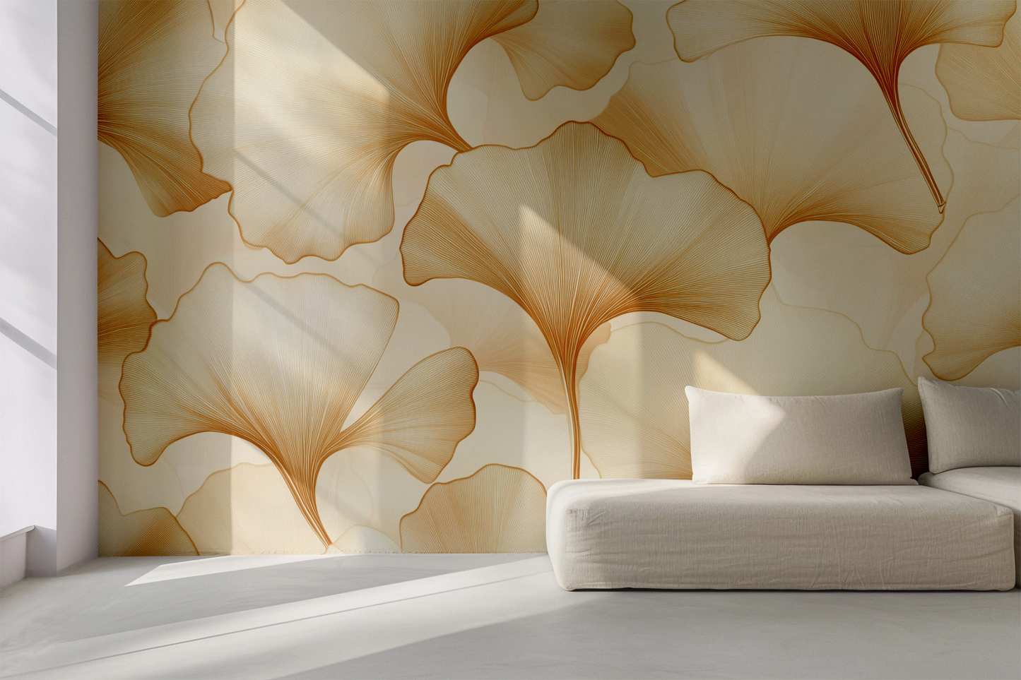 Ginkgo Glow – Selbstklebende Tapete | Wall of Nova