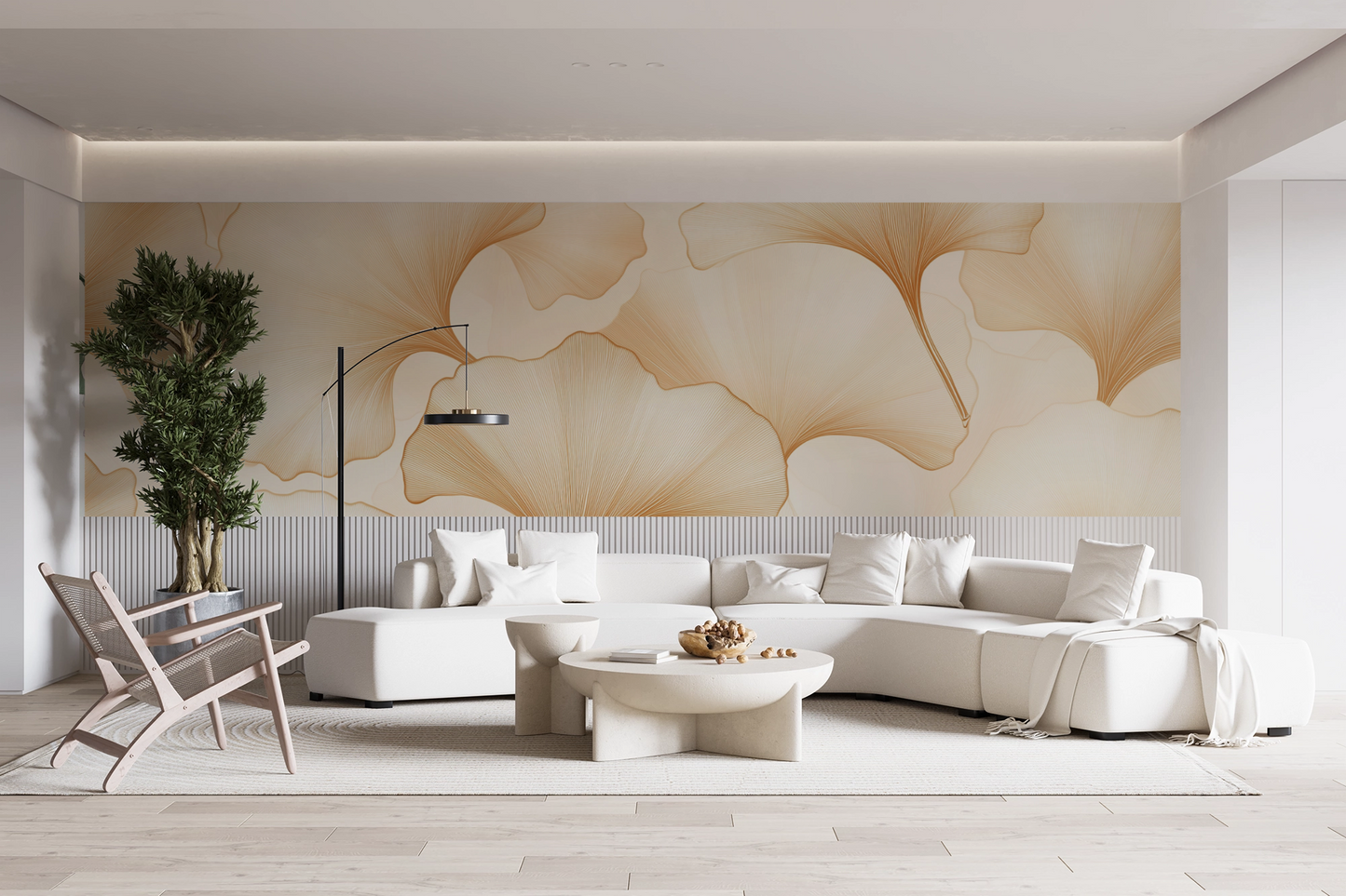 Ginkgo Glow – Selbstklebende Tapete | Wall of Nova