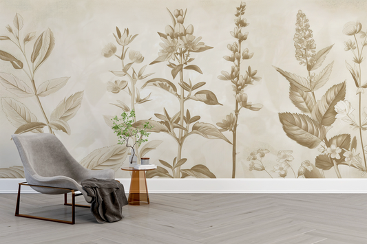 Herbarium Classic – Self-adhesive Wallpaper | Wall of Nova