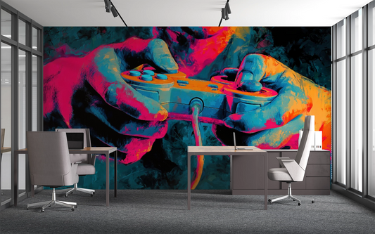 Neon Gamer - Self-adhesive Wallpaper | Wall of Nova