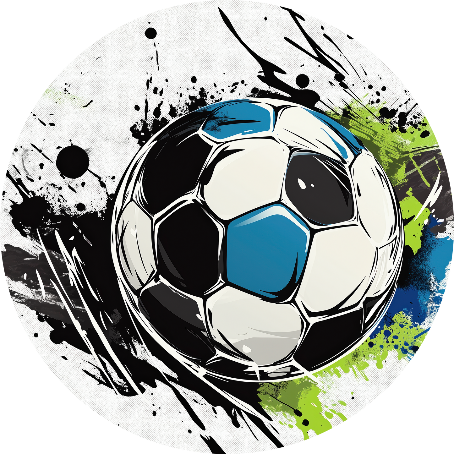 Urban Soccer Splash – Digitale Tapete im Streetart-Fußballstil