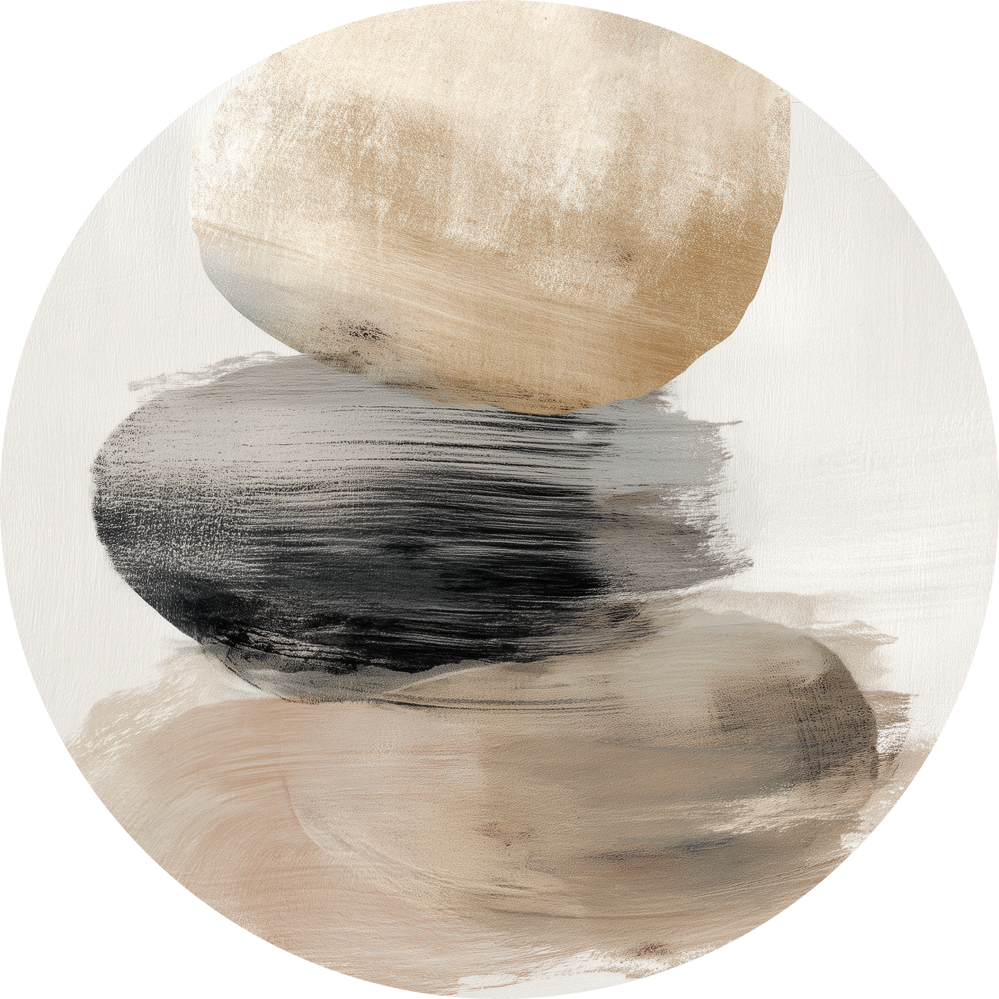 Wandsticker selbstklebend „Dot“ – Abstraktes Japandi Design im Wabi-Sabi Stil  | Wall of Nova