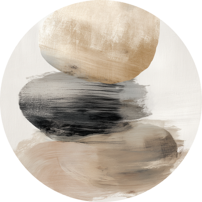 Wandsticker selbstklebend „Dot“ – Abstraktes Japandi Design im Wabi-Sabi Stil  | Wall of Nova