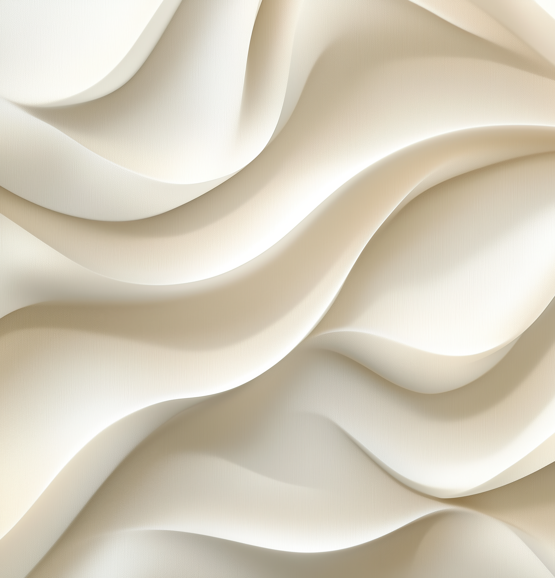 Selbstklebende Digitaltapete Satin Strömung mit fließenden Linien in Elfenbein, Vanille und Sandtönen – elegantes, minimalistisches Wanddesign