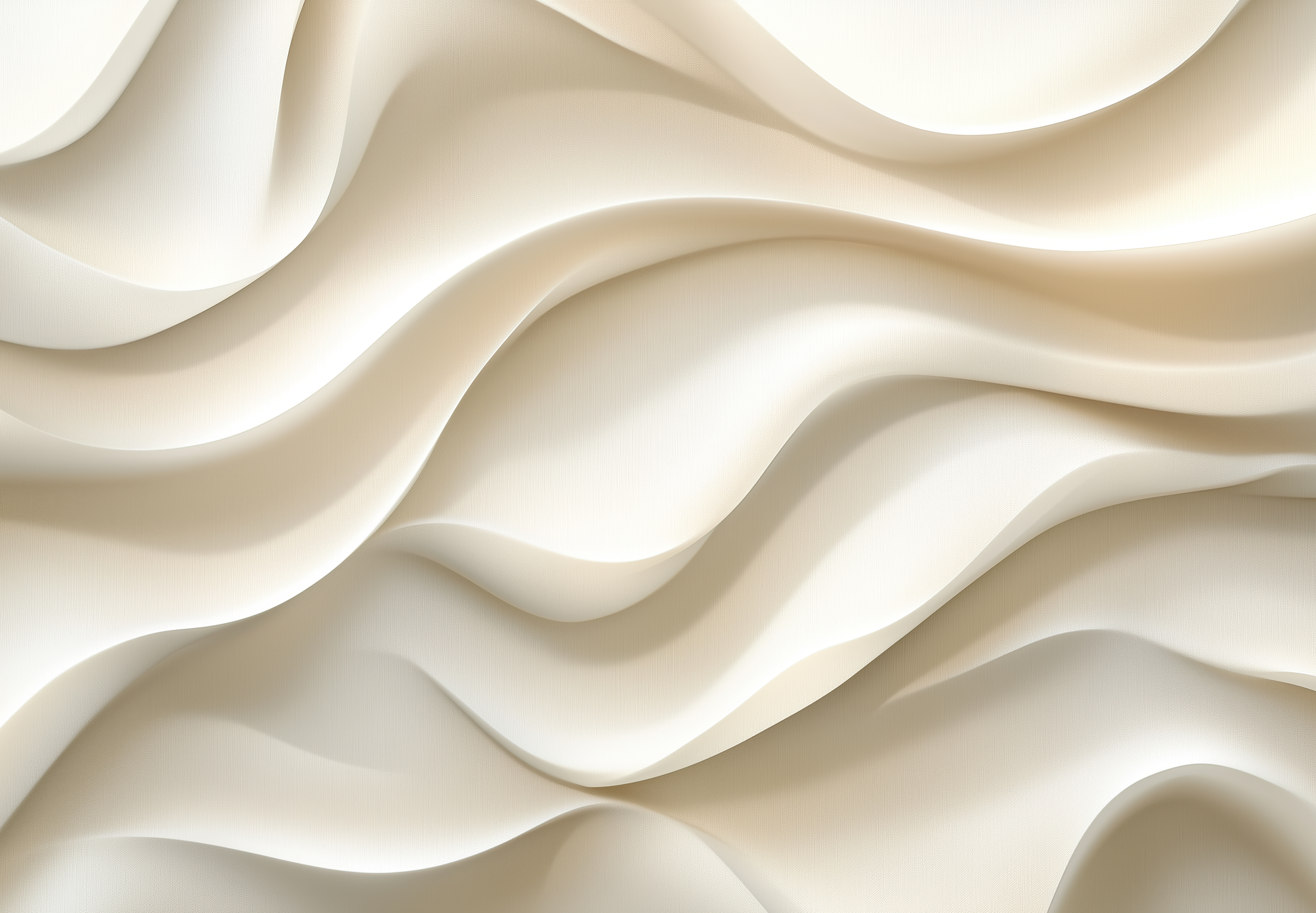 Selbstklebende Digitaltapete Satin Strömung mit fließenden Linien in Elfenbein, Vanille und Sandtönen – elegantes, minimalistisches Wanddesign