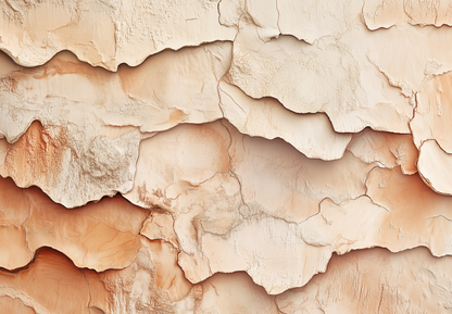 Selbstklebende Tapete „Terracotta Flow“ mit strukturierter Ton-Optik in Erdfarben – moderne Vliestapete für natürliche Raumgestaltung