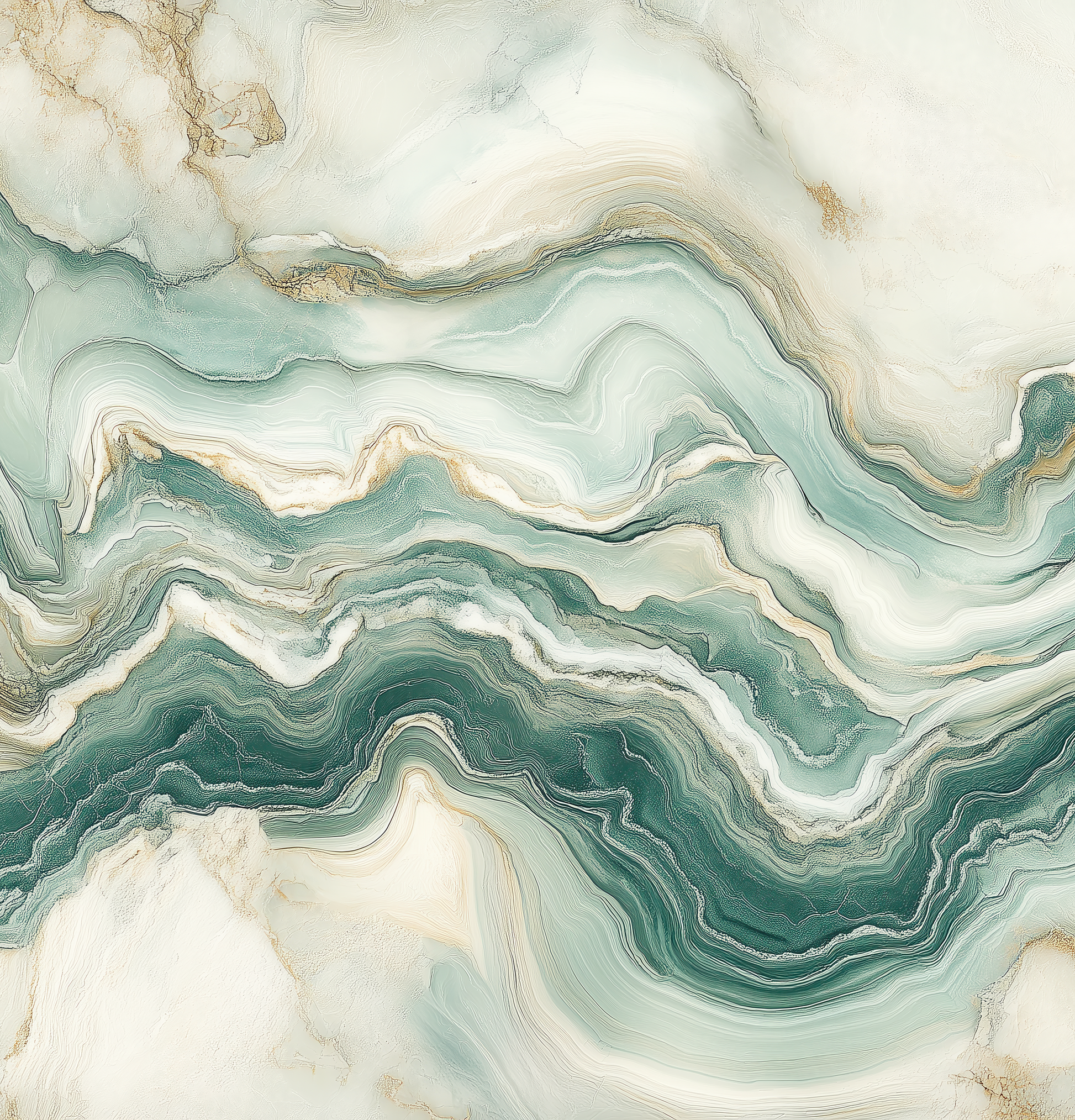Selbstklebende Tapete mit geologischer Marmorstruktur in Jadegrün – Jade Marmor