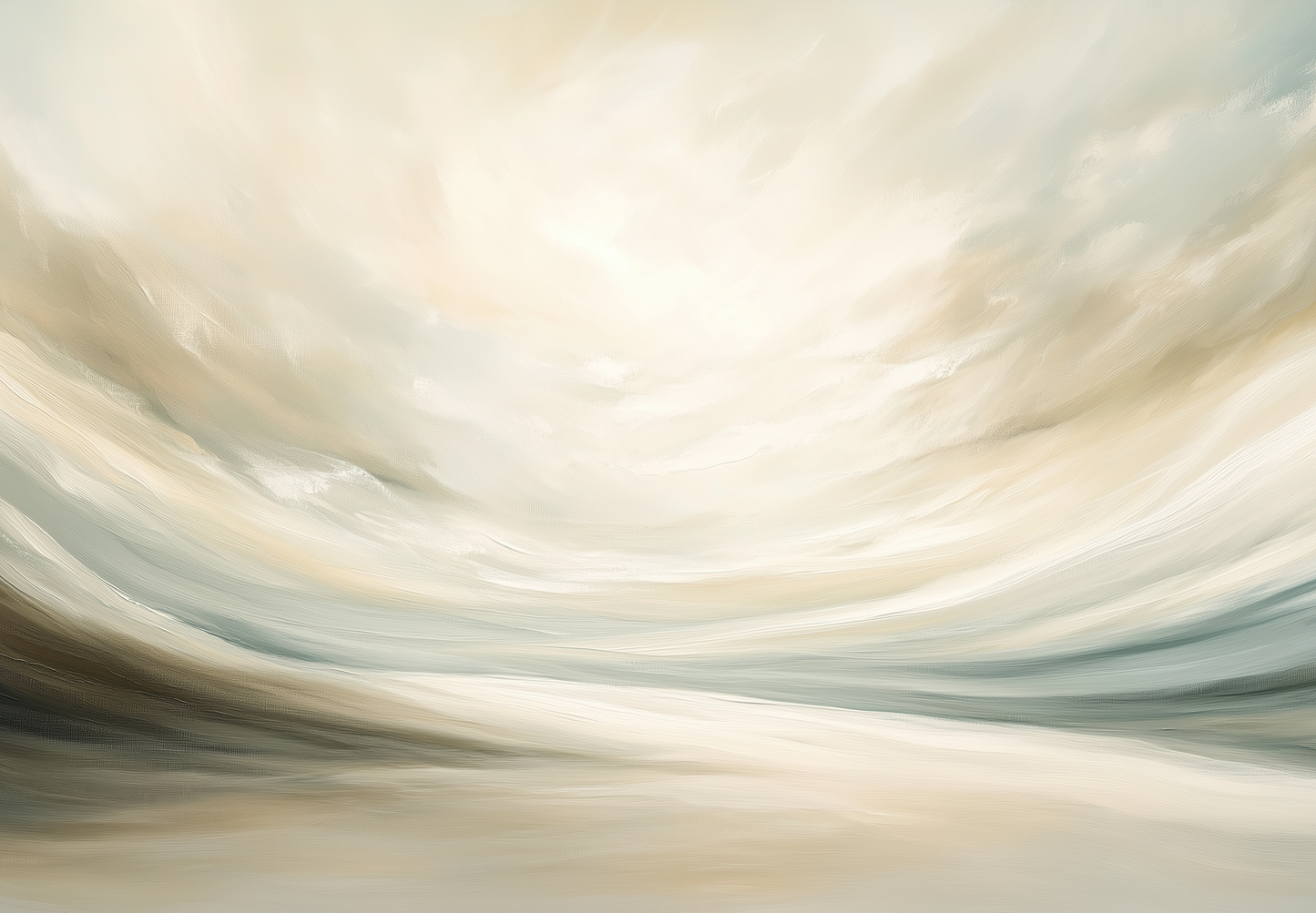 Abstrakte Tapete „Light Fade“ mit Farbverlauf in Sand, Beige und Himmelblau – moderne, selbstklebende Wandgestaltung für ruhige Wohnräume.
