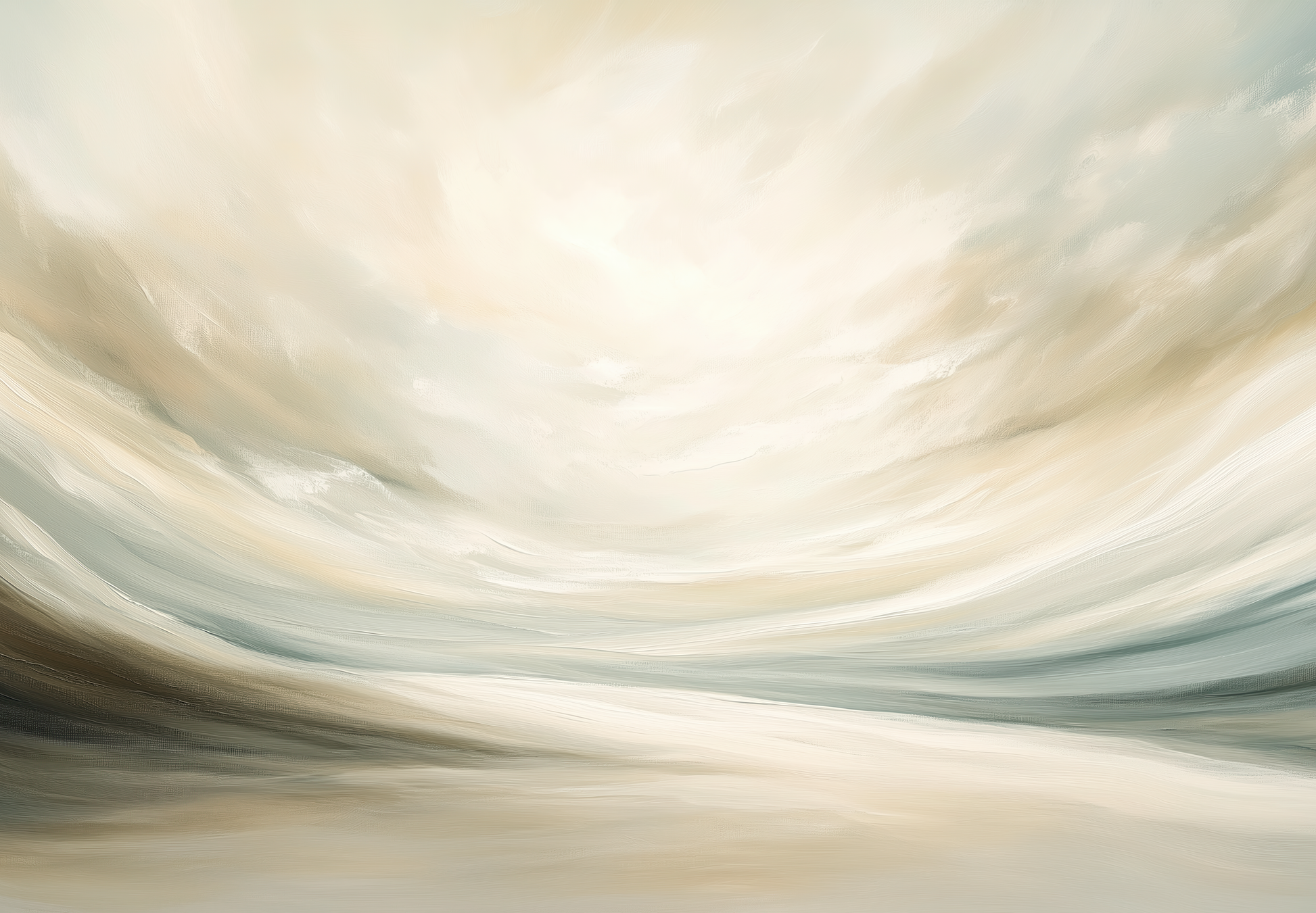 Abstrakte Tapete „Light Fade“ mit Farbverlauf in Sand, Beige und Himmelblau – moderne, selbstklebende Wandgestaltung für ruhige Wohnräume.
