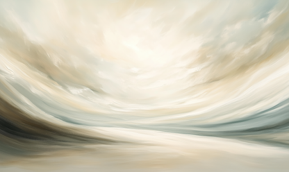 Abstrakte Tapete „Light Fade“ mit Farbverlauf in Sand, Beige und Himmelblau – moderne, selbstklebende Wandgestaltung für ruhige Wohnräume.
