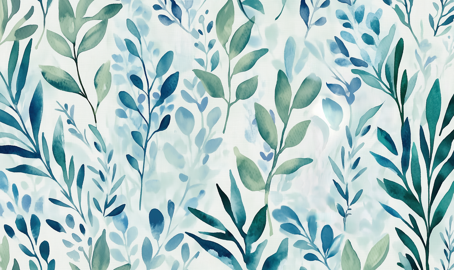 Flow – Digitale Tapete mit Aquarell-Design aus Eukalyptus, Nebel & Naturtönen