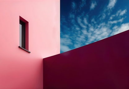 Urbanes Lichtspiel – Moderne Fototapete mit architektonischer Eleganz und Farbtiefe