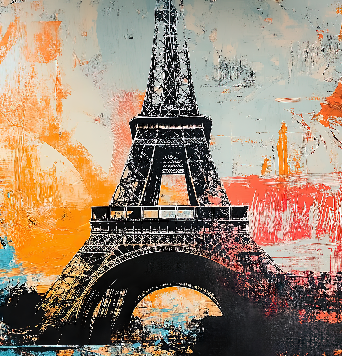 Paris Pop – Pop-Art Wandbild mit Eiffelturm-Motiv