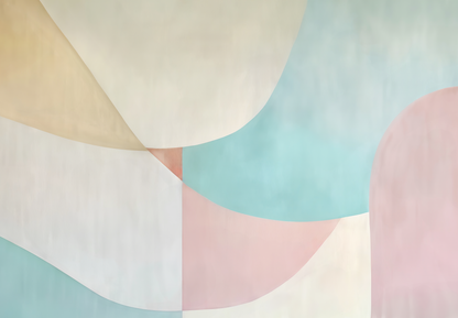 Soft Geometry – Selbstklebende Digitaltapete mit organischer Formensprache