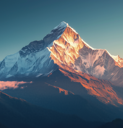 Gipfellicht – Selbstklebende Tapete mit alpinem Sonnenaufgang