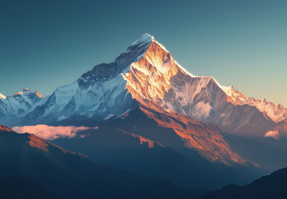 Gipfellicht – Selbstklebende Tapete mit alpinem Sonnenaufgang