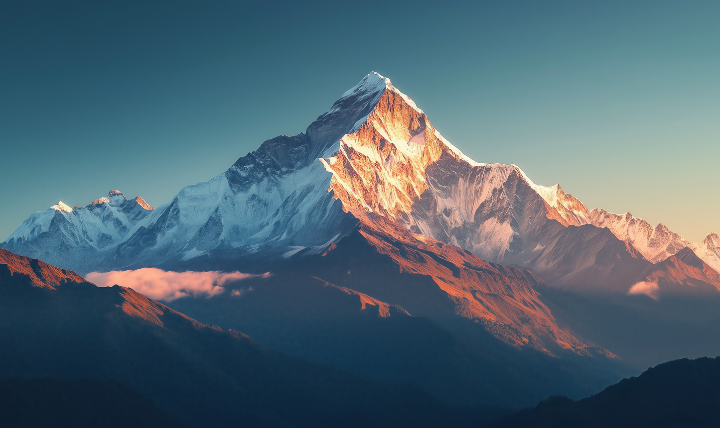 Gipfellicht – Selbstklebende Tapete mit alpinem Sonnenaufgang